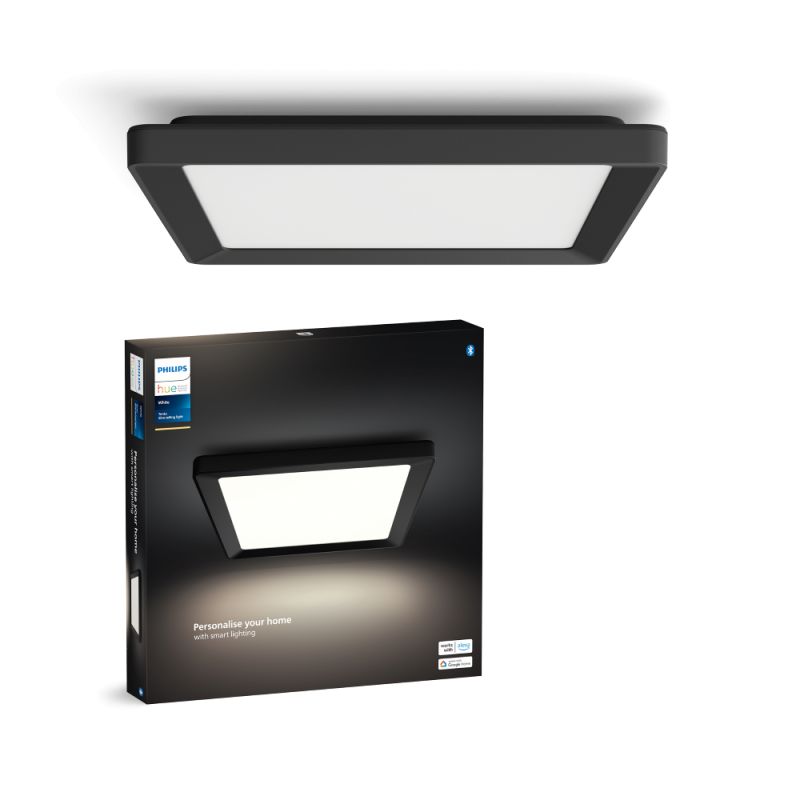 Philips Hue Tento Hue Slim Loftlampe Sq Sort Loftlampe White