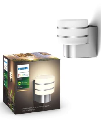 Philips Hue Tuar Hue Wall Lantern Inox 1x9w 230v Outdoor White
