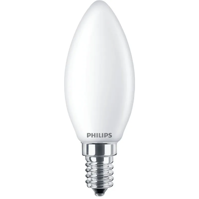 Philips Led Glas Kerte  40w  E14  Warm Glow  Mat Dæmpbar    Stk 8718699697198