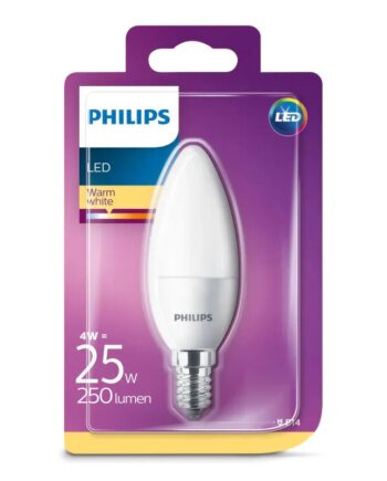 Philips Led 25w  Kerte  Varm Hvid  E14  Mat  Ikke Dæmpbar    Stk 8718696474914