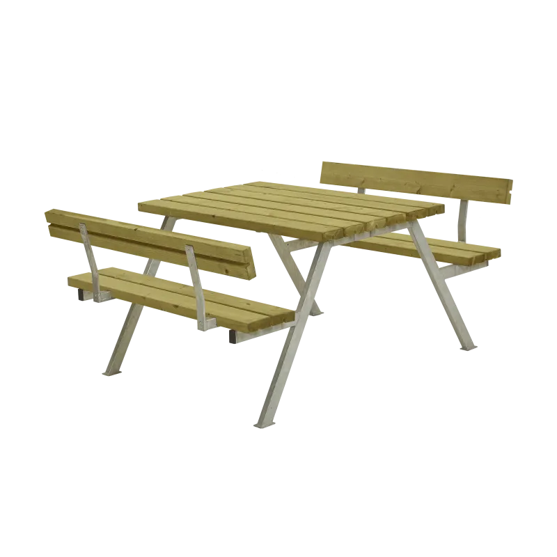 Plus Alpha Bord Bænkesæt     Ryglæn 118 Cm Trykimprægneret