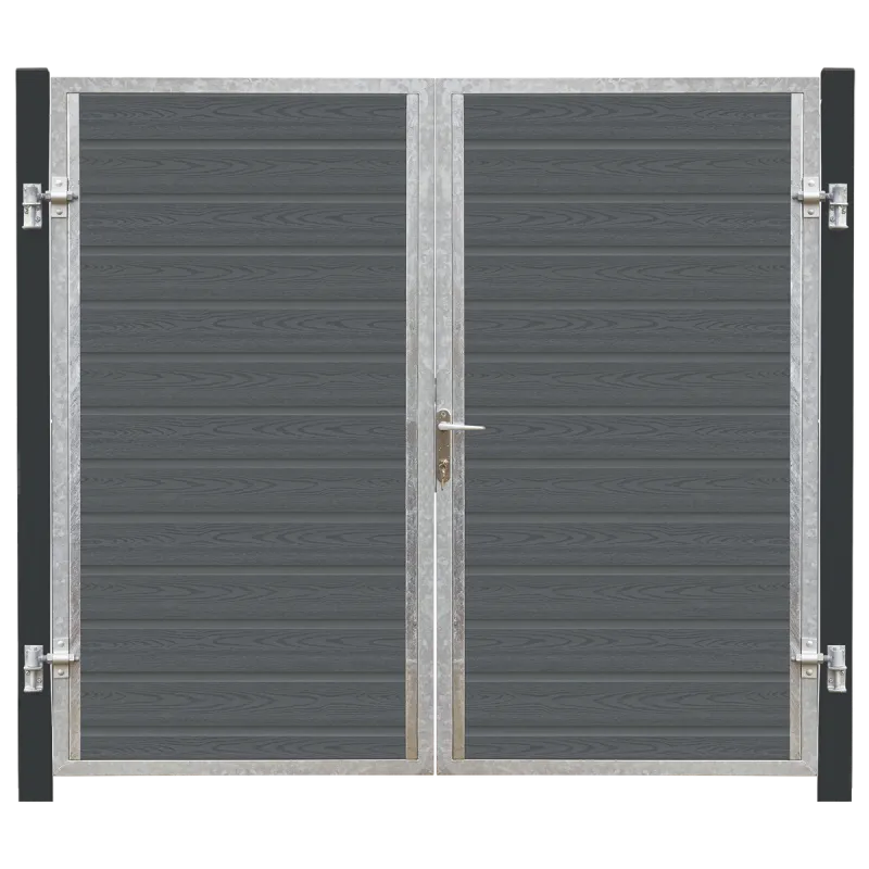 Plus Artura Dobbeltlåge Hi 197ã 175 Cm   16 Cm Gråsorte Stolper 17294-21