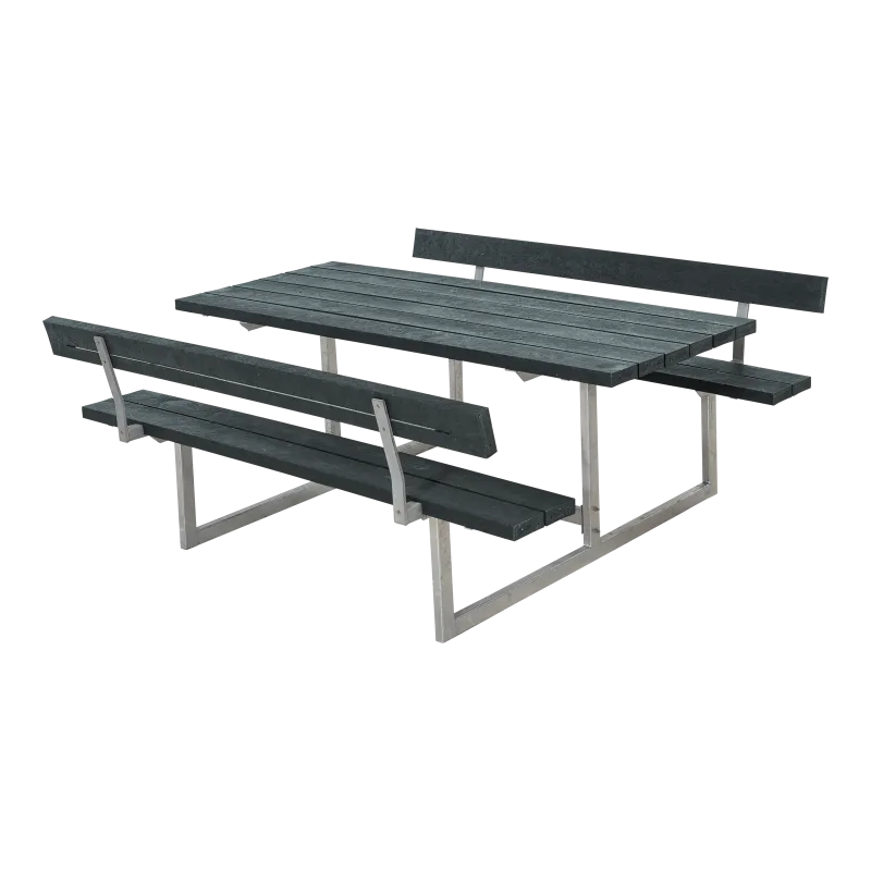 Plus Basic Bord Bænkesæt     Ryglæn 177 Cm Retex Grå 185812-38