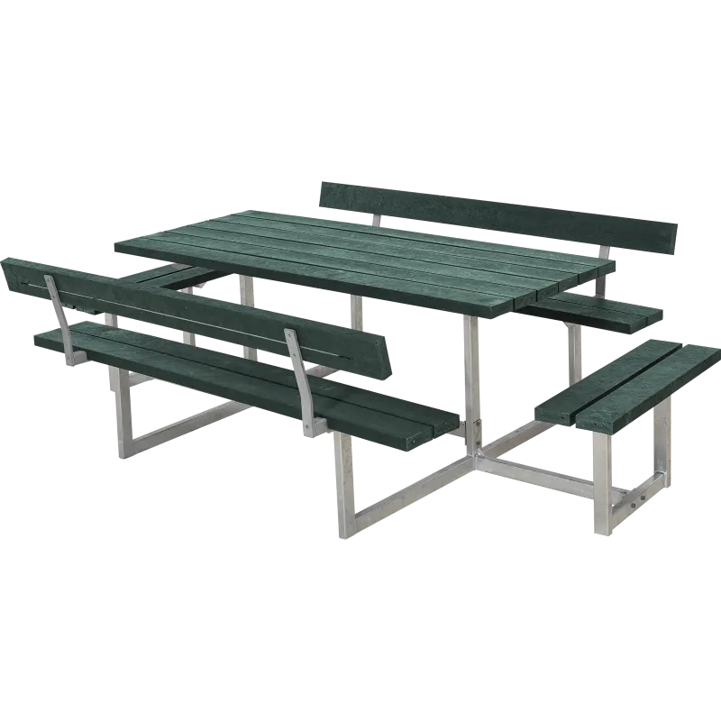 Plus Basic Bord Bænkesæt     Ryglæn Og   Påbygninger 260 Cm Retex Grøn 185815-31
