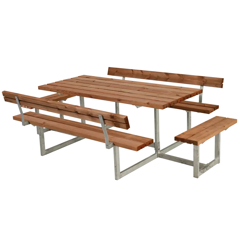 Plus Basic Bord Bænkesæt     Ryglæn Og   Påbygninger 260 Cm Teak 185815-17