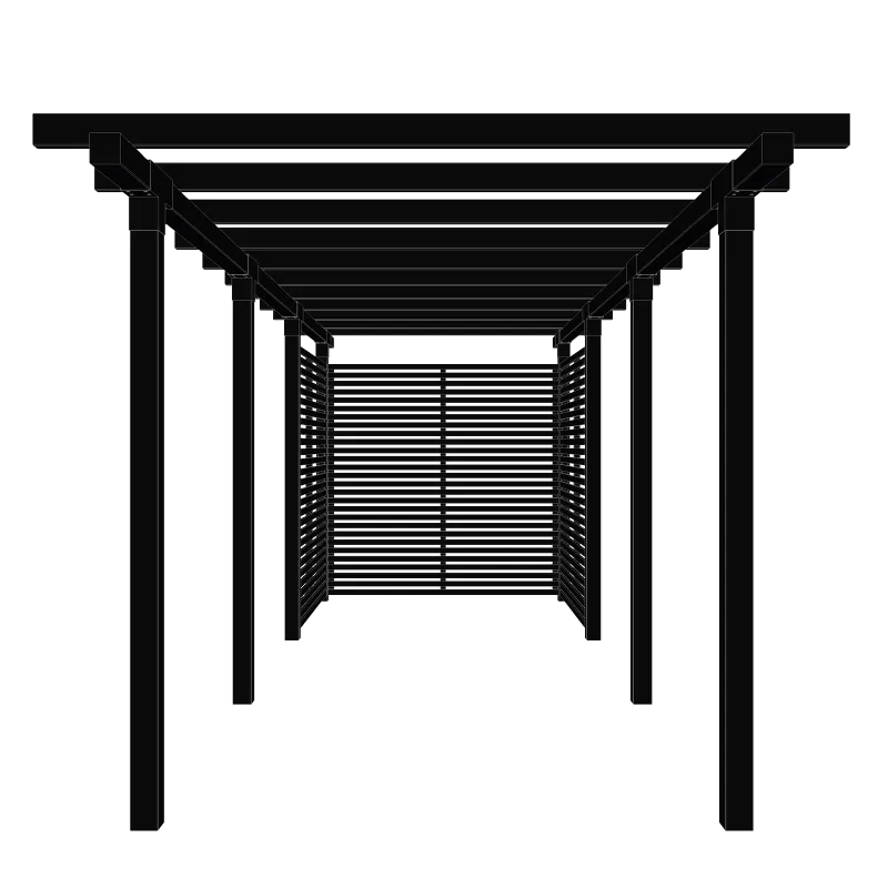 Plus Dobbelt Pergola Moduler Inkl Tokyo Hegn 664x238x218 179099-15