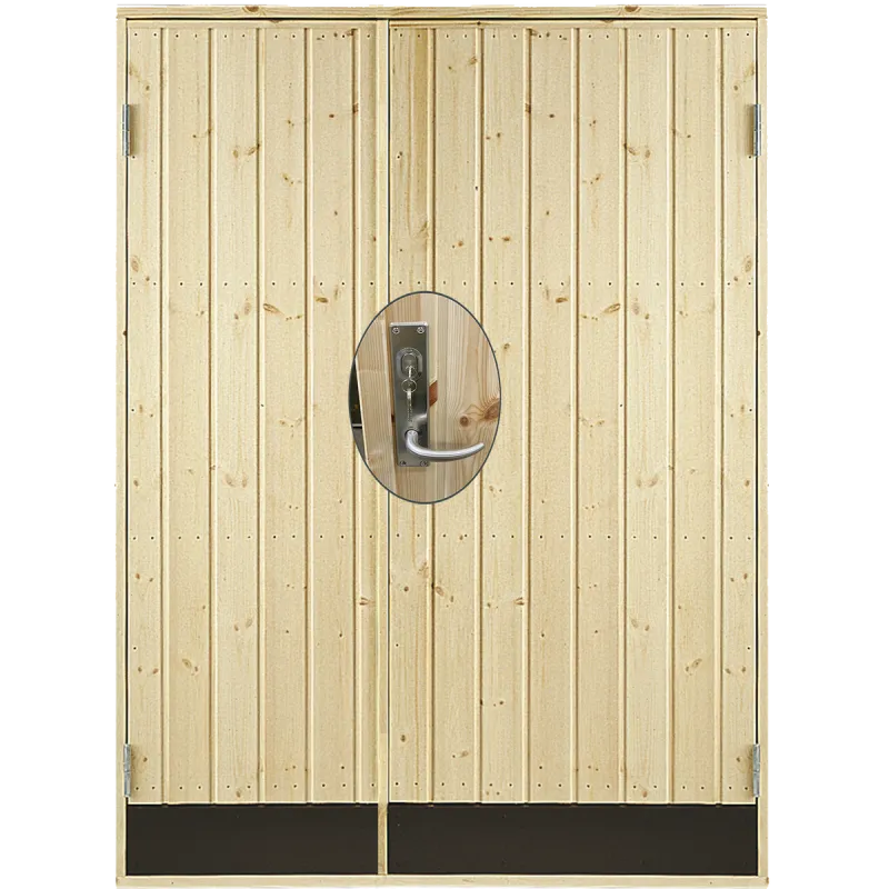 Plus Dobbelt Udhusdør Panel Inkl  Karm Montagesæt Hu 127     197   Cm  393590-