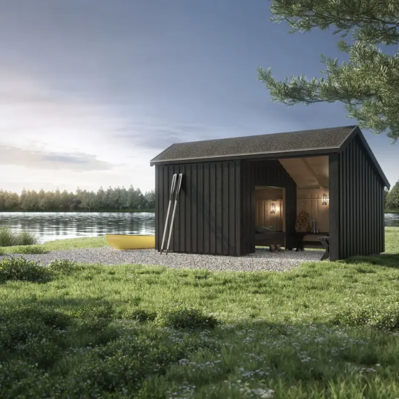 Plus Multi Shelter   Moduler   Shelter Og Opholdsrum Inkl  Tagpap Alulister  -stolpefødder 1675826-