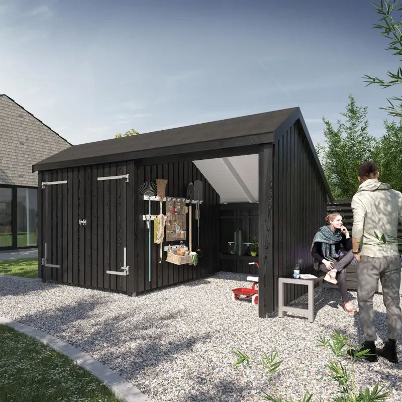 Plus Multihus  -moduler Med Dobbeltdør 10   Mâ  Ubehandlet 167580-