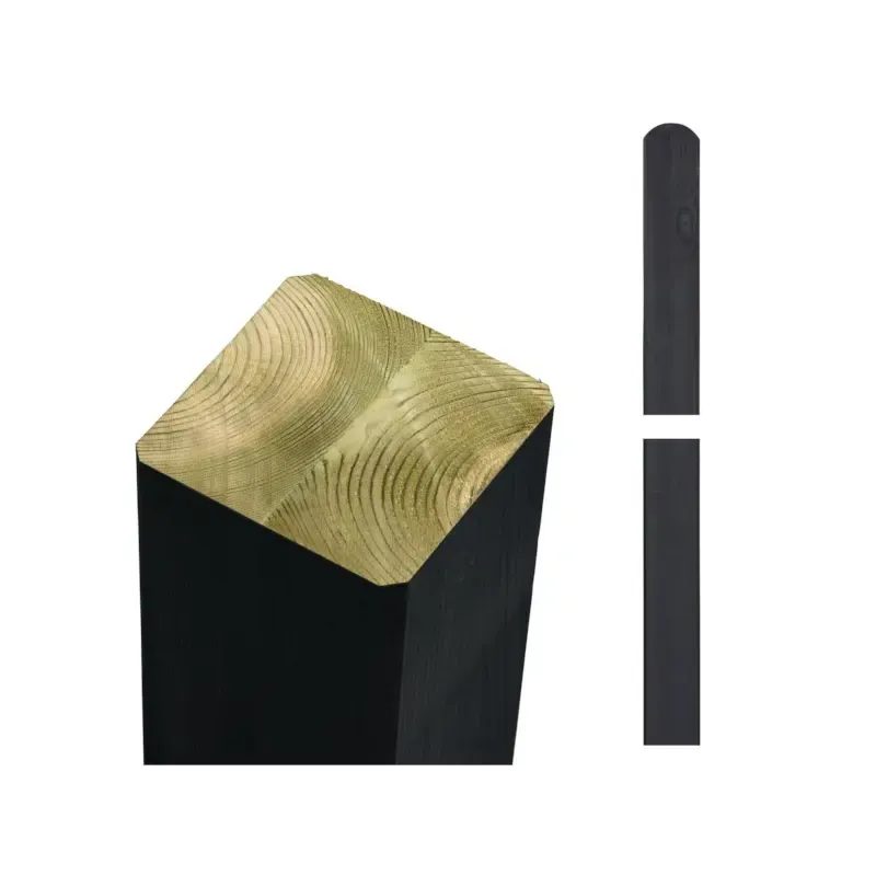 Plus Omlimede Stolper 90x90mm X188cm Sort 20366-15