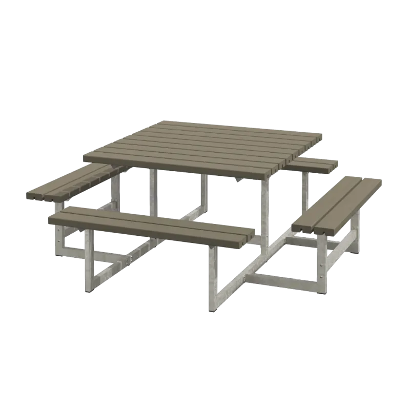Plus Picnic Bord Bænkesæt 200 Cm Gråbrun 188810-18