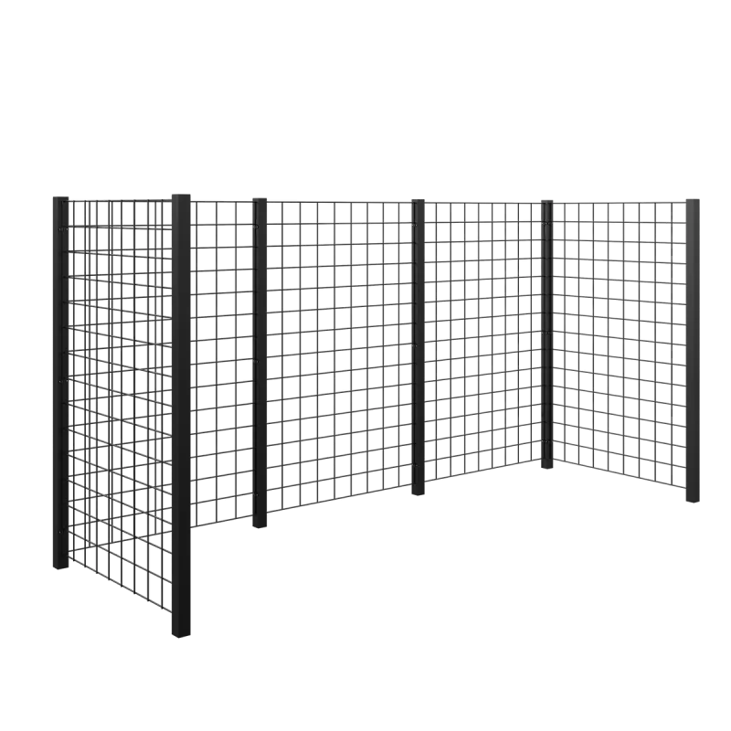 Plus Renovationsskjul Sort Stålespalier 288ã 99ã 140 Cm 16659-15