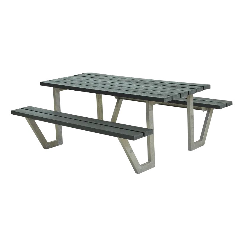 Plus Wega Bord Bænkesæt 177 Cm Retex Grå 187710-38