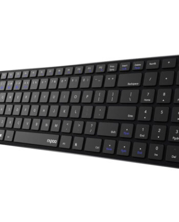 Rapoo E9100m Multi-mode Trådløs Keyboard Nordisk Layout  Sort Tastatur