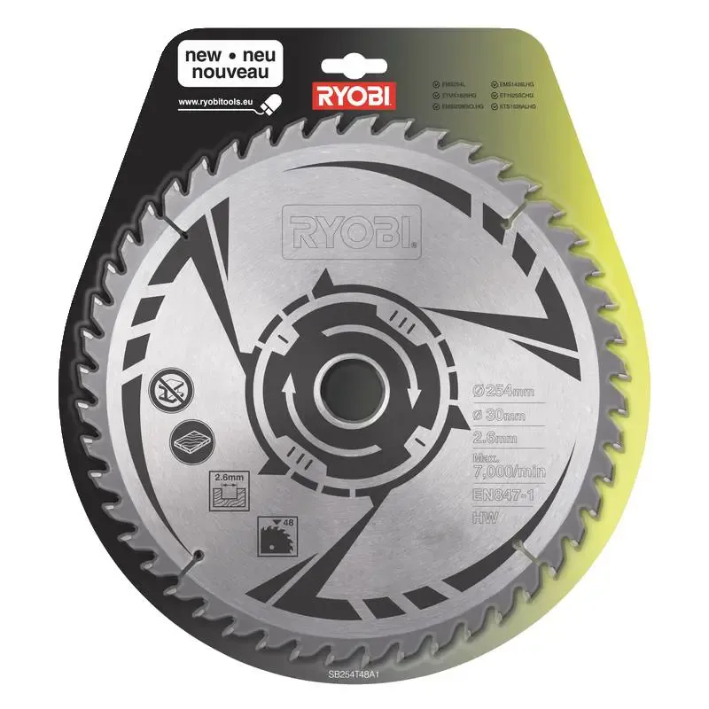 Ryobi Savklinge Til Kap- Geringssav 254   30 Mm  48 Tænder Sb254t48a1