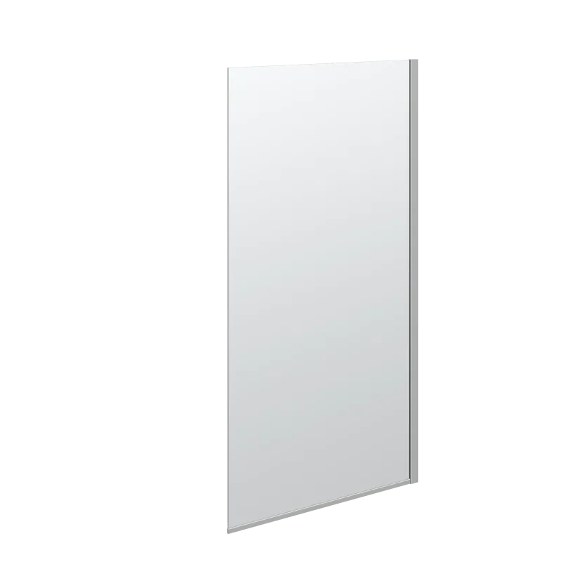 Scanbad Match Fast Væg  :197 5x97-99 Cm Satin Klar  Satin