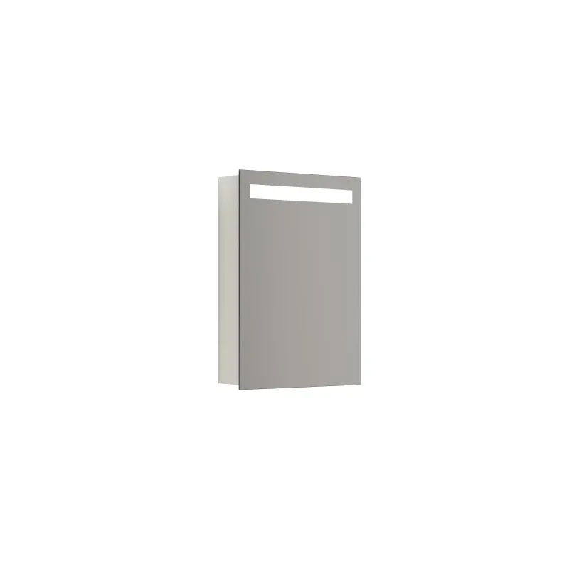 Scanbad Multo Spejlskab Global Lys   Top     Låge 70x50 Cm    Hvid Mat