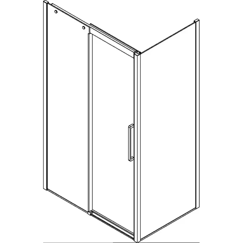 Scanbad Skydedør     Sidepanel Classic 1400 800mm Krom Klar