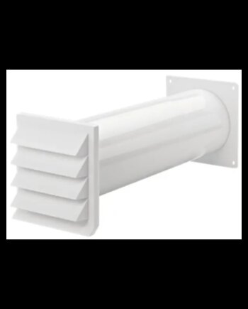 Silverline Silverline 4044047 Murgennemføring Komplet Inkl  Modtryksspjæld  Hvid