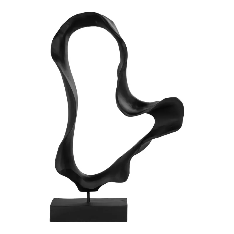 Skulptur Sort Teak 20x30x60 Cm 4501175