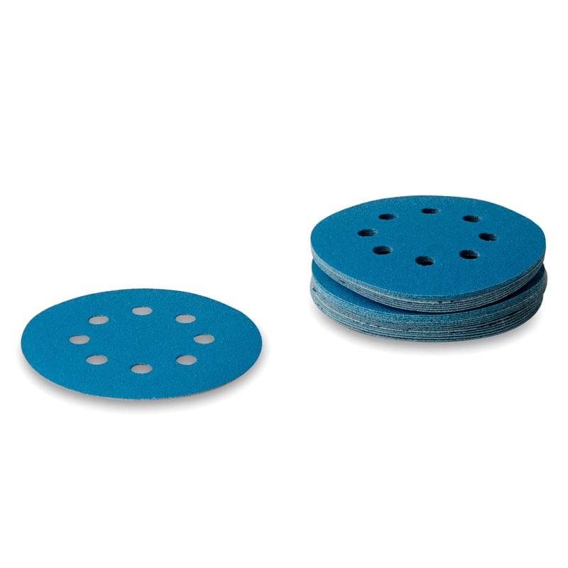 ø125mm Sliberondeller Til Alle Excenterslibere Undtagen Festool 25 Stk  Cool Blue  Korn P40