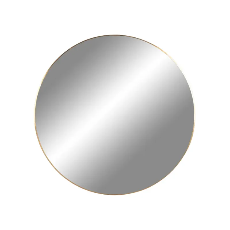 Spejl Med Ramme   Messing Look ø60 Cm 4001160