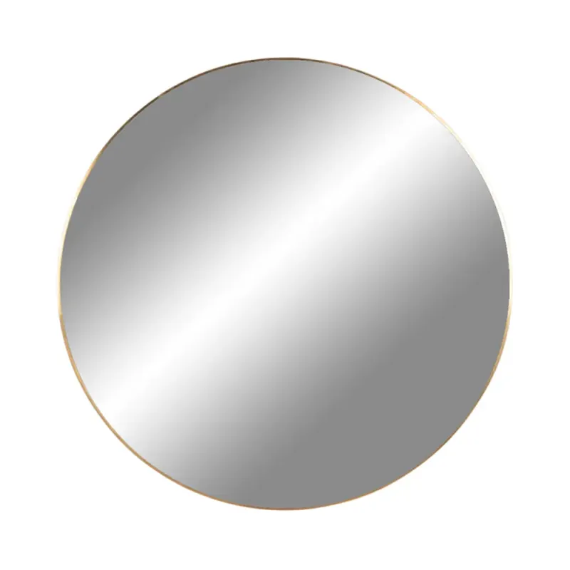 Spejl Med Ramme   Messing Look ø80 Cm 4001170