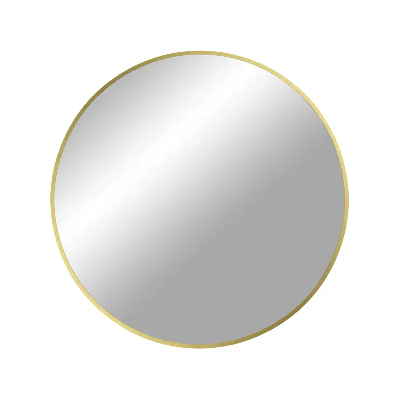 Spejl Med Ramme   Messing Look ø60 Cm 4001450