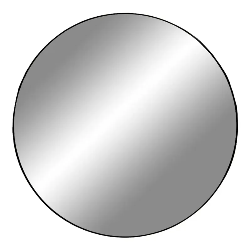 Spejl Med Ramme   Sort ø100 Cm 4001230