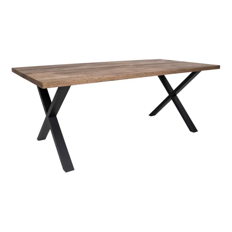 Spisebord   Smoked Olieret Eg Med Lige Kant Forberedt Til Tillægsplader 200x95xh75 Cm 2201292