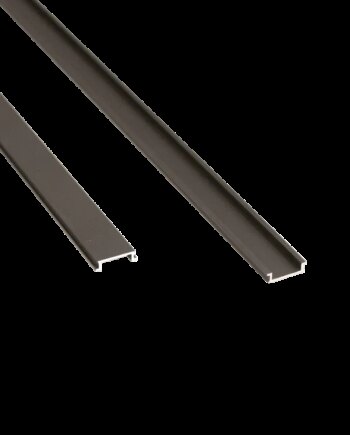 Stolpeskinne 2000mm Aludesign Sort 211-648