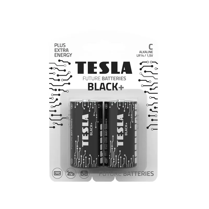 Tesla Black Alkaline Batteri Lr14 Stk 2293100