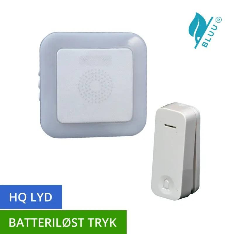 Trend Dørklokke Premium Bluu1 Hvid Batt