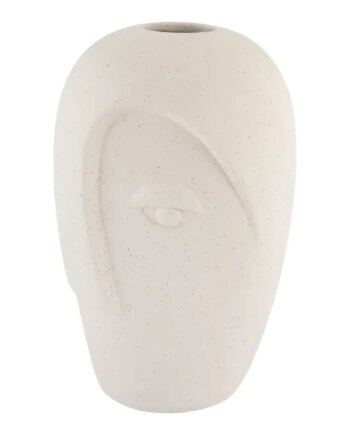 Vase   Sand Keramik Med Ansigt  12 5x13x19   Cm 4441707