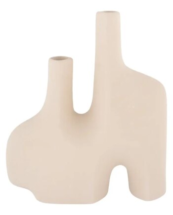 Vase   Sand Keramik Med To åbninger 8x23 5x27 Cm 4441700