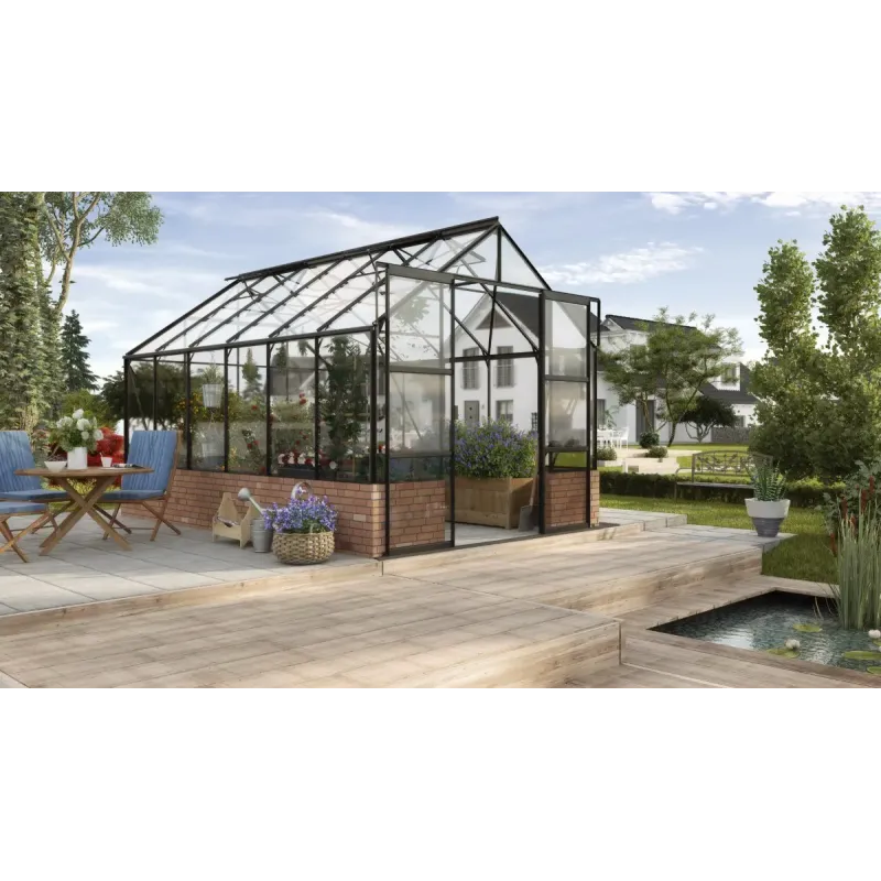 Vitavia Cassandra 9900 Sort Drivhus 3mm Hærd  Glas   Cresting