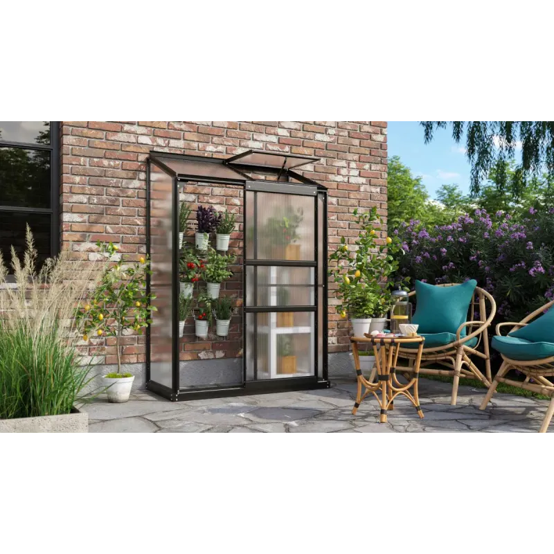 Vitavia Ida 900 Sort Drivhus 4mm Poly