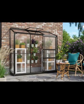 Vitavia Ida 1300 Sort Drivhus 4mm Poly   Sokkel