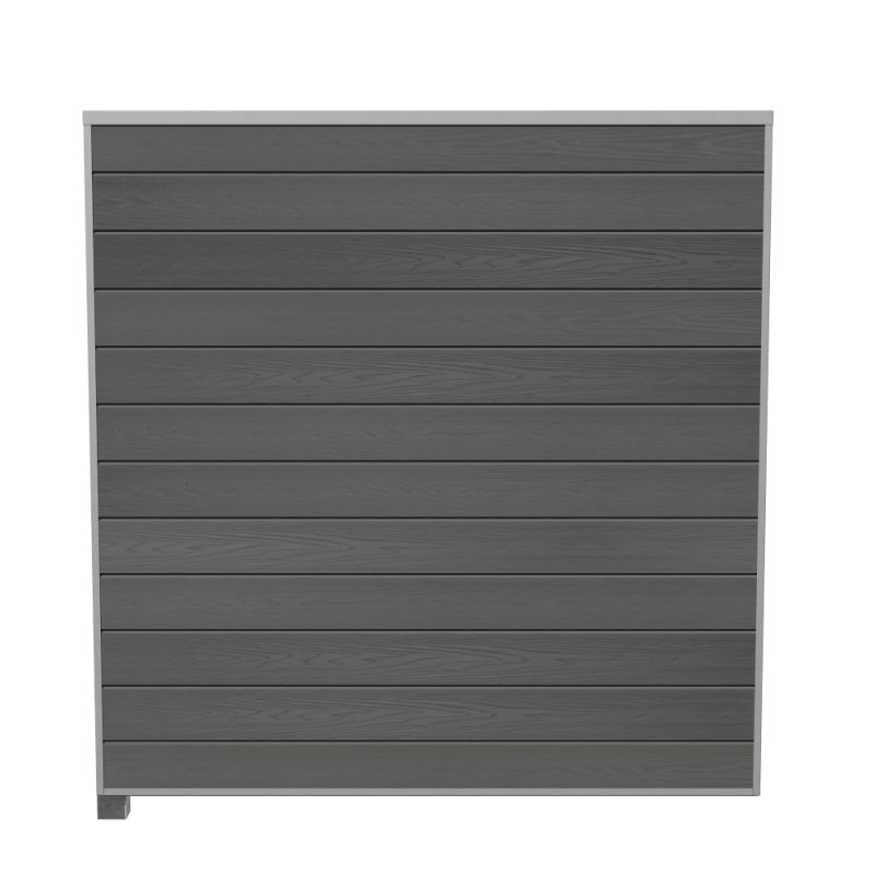 Wimex Fag Glyngøre Superb T180 -profil Wpc Grå Galv Stolpe -skinne 1800 1893 Mm