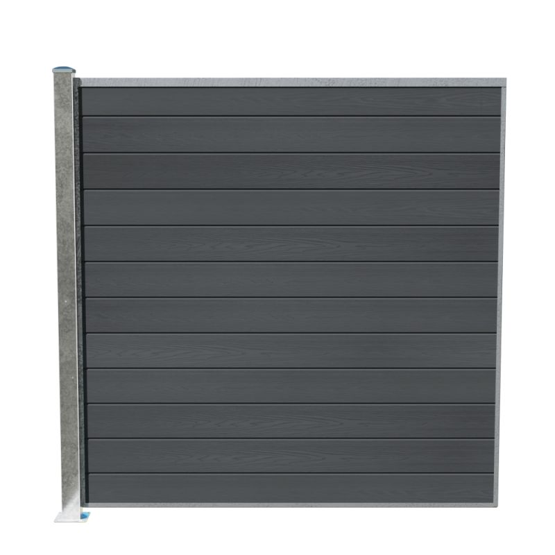 Wimex Fag Glyngøre Superb T180 -profil Wpc Grå Galv Stolpe Fod 1800 1893 Mm