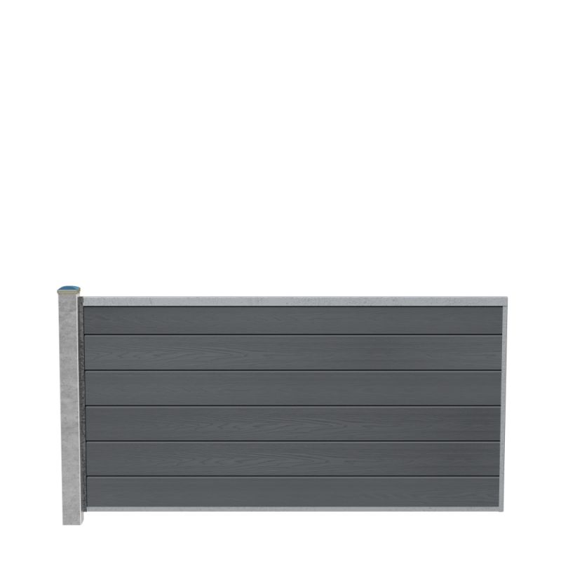 Wimex Fag Glyngøre Superb T90 -profil Wpc Grå Galv Stolpe 900 1893 Mm
