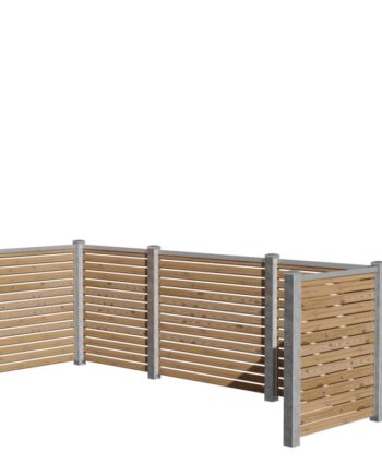 Wimex Skraldeskjul Firdobbelt Trend Classic Rombe S17 Termotræ Galv  Stolpe