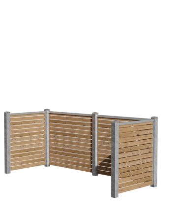 Wimex Skraldeskjul Triple Trend Classic Rombe S17 Termotræ Galv  Stolpe