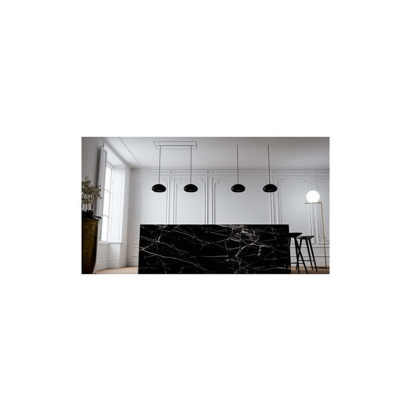 Witt Mercury Matte Black Loftintegreret Emhætte Inkl Nedhængte Lamper