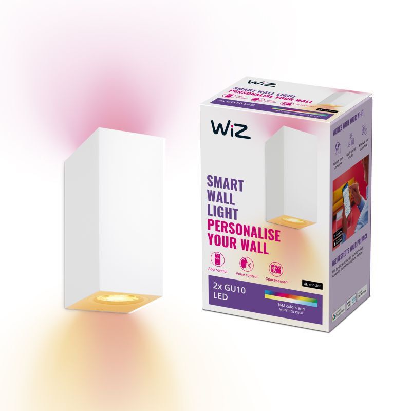 Wiz Spots 2x5w 22-65k Rgb Wall