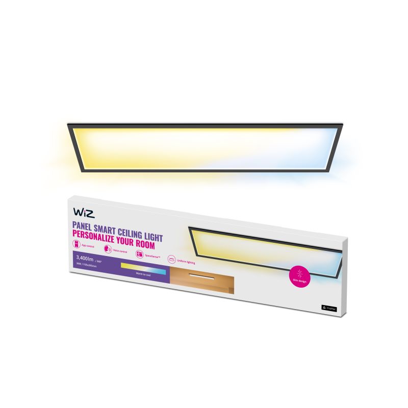 Wiz Panel Ceiling Rt 36w Black 27-65k Tw