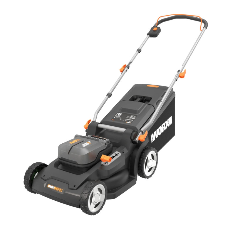 Worx 40v Powershare Plæneklipper 41 Cm Med Stk 0ah Batteri Og Lader Wg745e