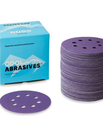 ø125mm Sliberondeller 50 Stk  Cool Violet  Korn P40