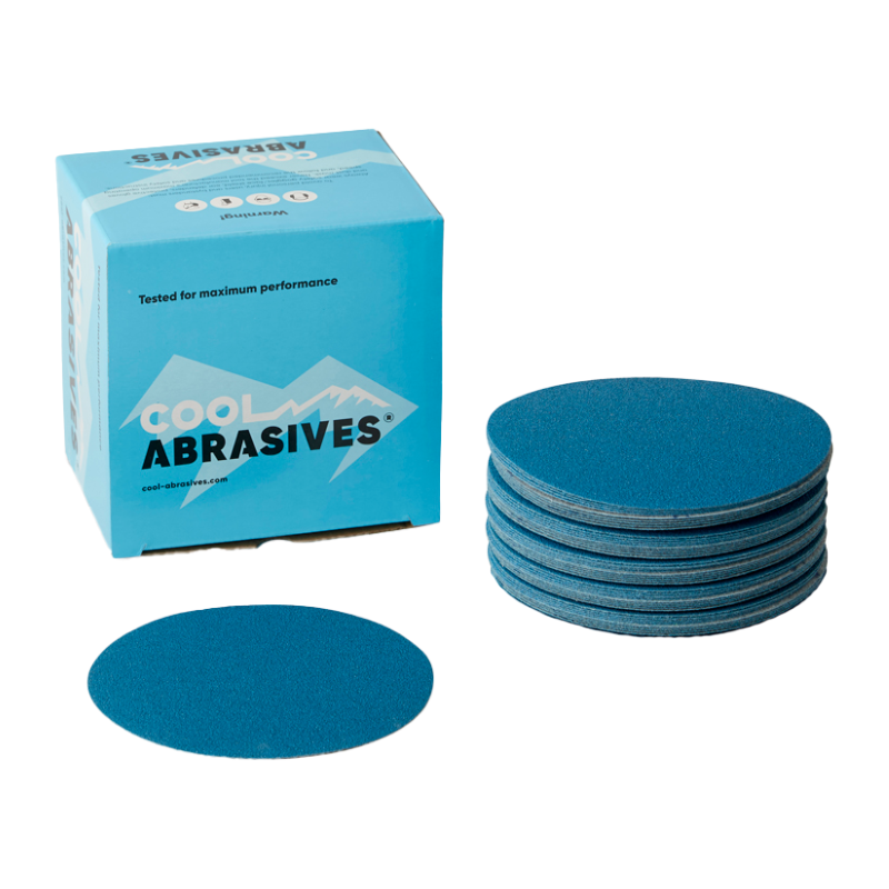 Sliberondeller ø125mm Uden Huller 50 Stk  Cool Blue Korn P40