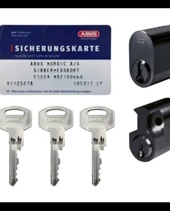 Abus Nx21 Sampak Mat Sort Med   Oval Og   Rokoko Cylinder 5013302
